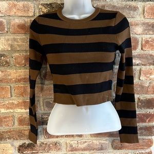 Zara brown and black stripped sweater